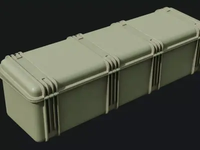 Low Poly PBR Military Case 04 Low-poly 3D model