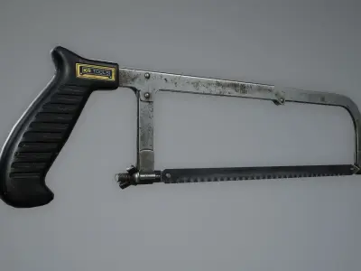 Hacksaw Low-poly 3D model purchase