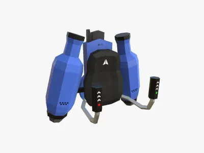 Jetpack Low Poly H03 - SciFi Character Design Low-poly 3D model
