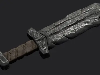 sword Low-poly 3D model 10