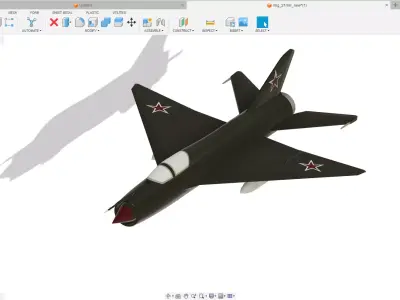 Russian MiG-21 Low-poly 3D model