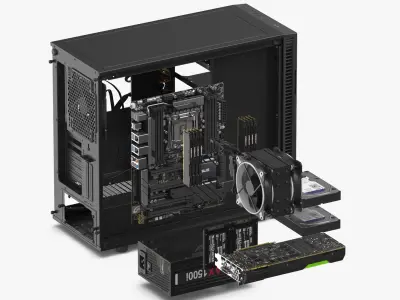 Full PC Case Closed 3D model