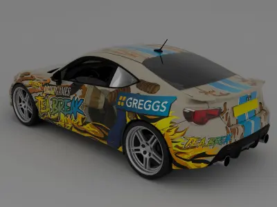 GT86 Sports Car - Rigged Free 3D model