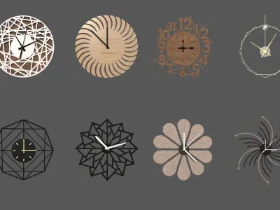 Interior Clock Collection 3D model