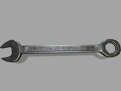 wrench Low-poly 3D model 3