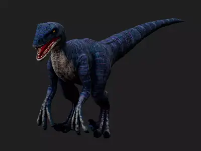 Velociraptor Low-poly 3D model order