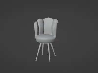 Red Unique Sofa 3D model