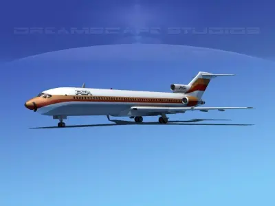 Boeing 727-200 PSA 3D model