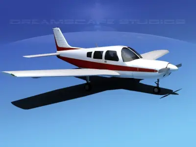 Piper Warrior II 3D model 13