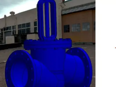 Globe valve DN250 150LB RF 3D model