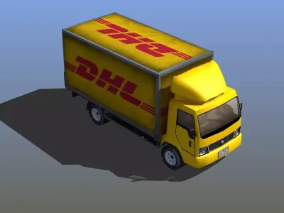 Delivery Truck Low-poly 3D model