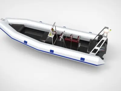 Support boat 3D model by maryamarrumi
