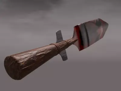 V Blade Viking knife 3D model