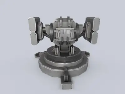 Prototype turret Low-poly 3D model from CGTrader