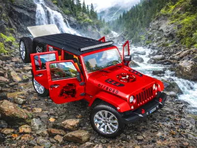 Jeep 4x4  Low-poly 3D model purchase