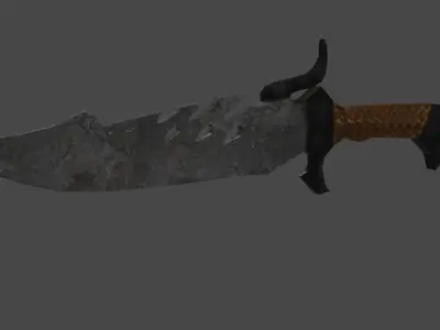 Low Poly Knife Free low-poly 3D model