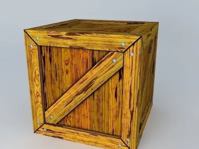 Wood Crate 3D model