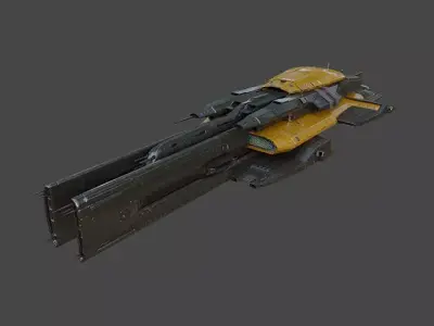 SpaceShip 3D model PBR