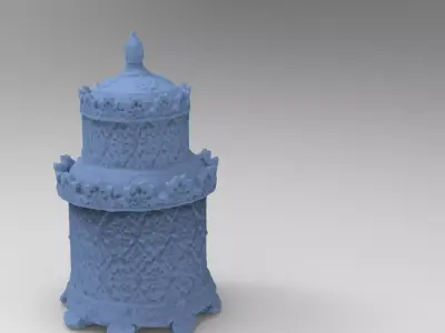 Ancient antique pot closed 3D model