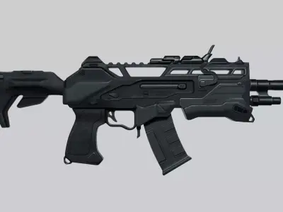 Rifle-001 Low-poly 3D model