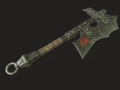 ork axe Low-poly 3D model purchase