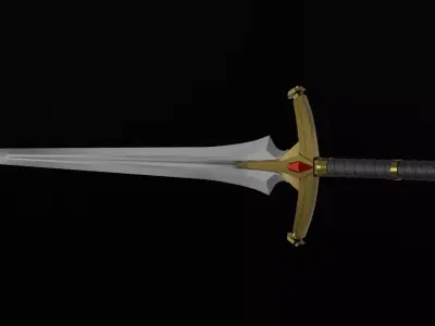 Sword  PBR low-poly model Low-poly 3D model