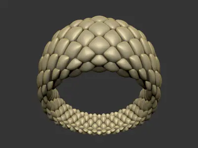 Dragon scales lizard viper anaconda python design 3D print model