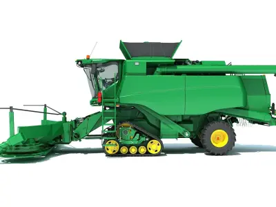 Tracked Combine Harvester 3D model