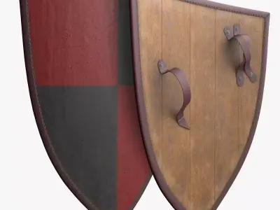 Medieval knight Shield Low-poly 3D model purchase
