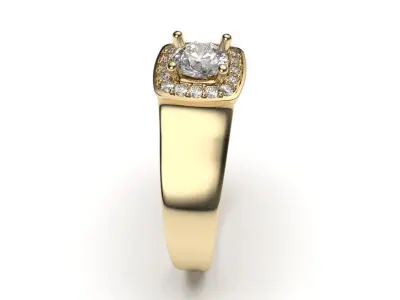 solitaire with ring sizes  8 part S103 3D print model