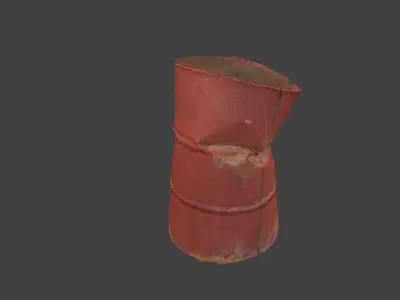 Barrel clay pot Low-poly 3D model