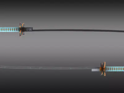 Demon Slayer Shinobu Kocho Stinger Nichirin Katana  Low-poly 3D model