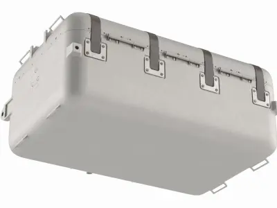 Lunar Sample Return Container with Loosened Clamps 3D model
