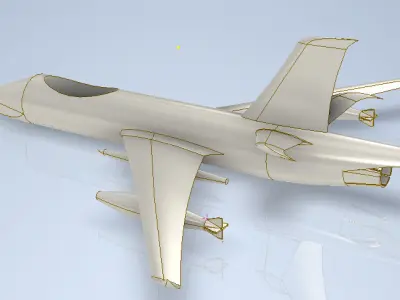 Modern Airliner Concept Jet 3D model