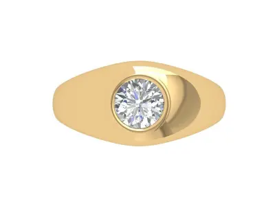 Solitaire Engagement Ring 3D print model 90