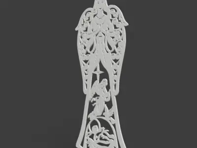 christmas nativity for wall - medal - tree ornaments - lamp 3D print model