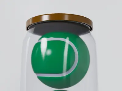 Tennis Ball Bottle 3D Model 3D model