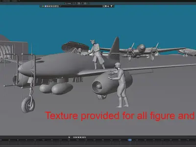 German airfield Free 3D model