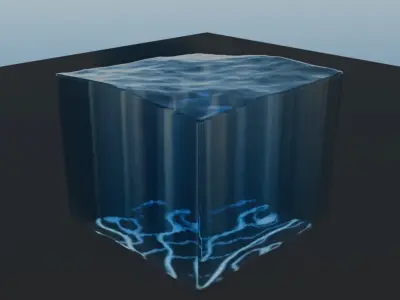 water animation moving water used for making lakes or oceans Low-poly 3D model