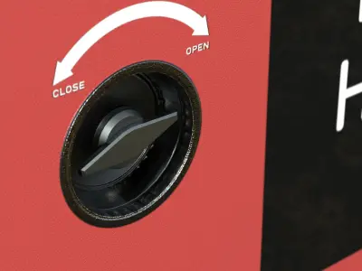 Fire hose reel Low-poly 3D model buy