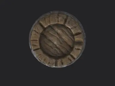 Rusty Old Barrel Low-poly 3D model