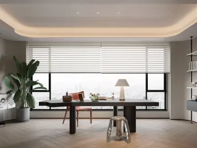 Modern master bedroom dressing room work room  3D model