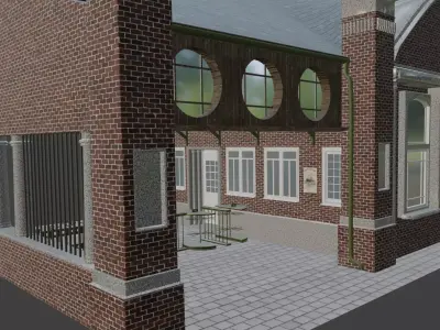 Victorian old ticket house 3D model
