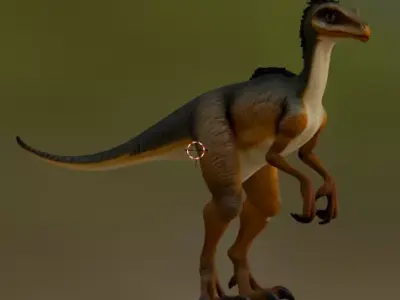 Character-Style Velociraptor Model 3D model