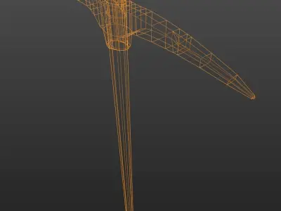 Rusty pickaxe Low-poly 3D model