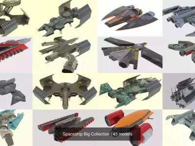 Spaceship Big Collection 3D Model Pack