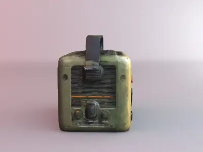 Military Field Radio  Vintage Portable Survival Radio 3D Model 3D model