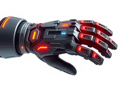 Futuristic Robotic Arm with LED Highlights Model Pack Low-poly 3D model