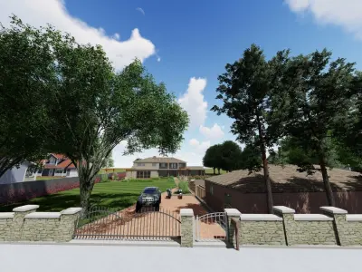 Belgrade yard garden Free 3D model