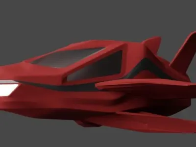 just a random spaceship Free 3D model